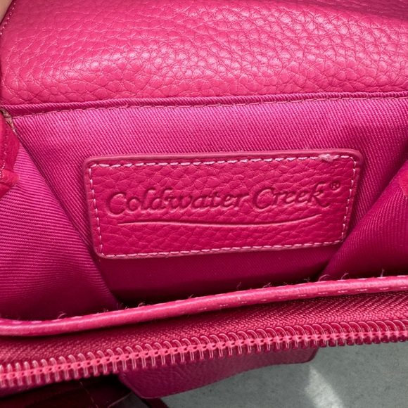 Coldwater Creek Pink Leather Crossbody Bag Wallet - Picture 5 of 5